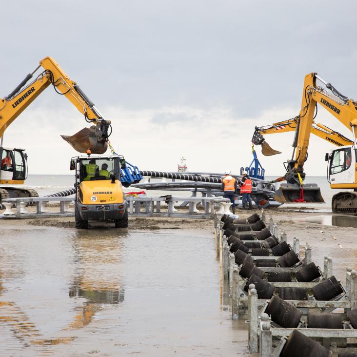 OOSTENDE (BE) | RENTEL NV announces the landfall of its export cable in Zeebruges